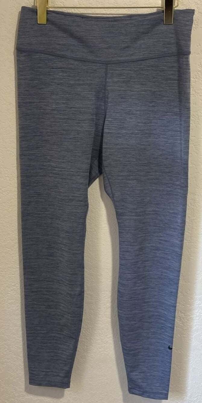 Nike Dri-FIT Training Leggings, Size XL, Dark Blue Marled